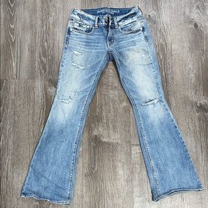 AEO Distressed Artist Stretch Bootcut Jeans